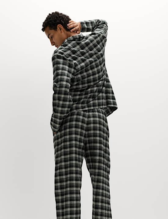 Brushed Cotton Checked Pyjama Set