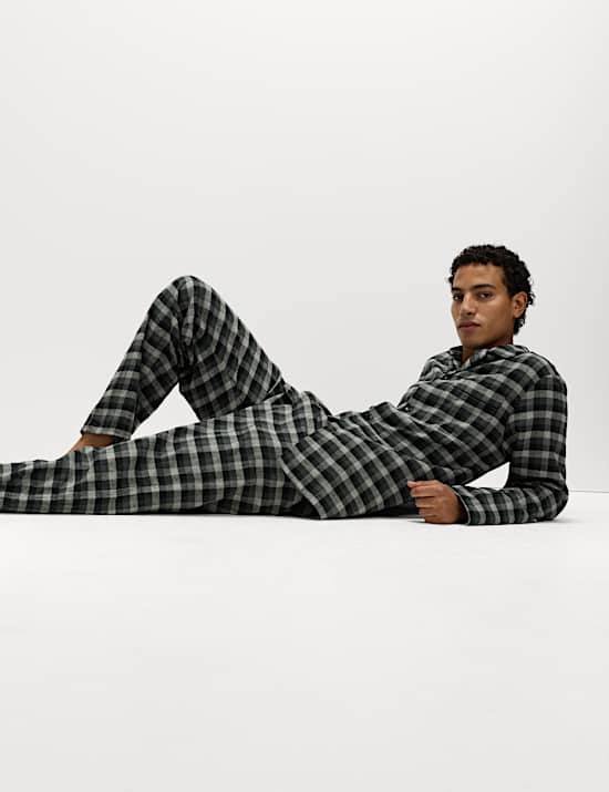 Brushed Cotton Checked Pyjama Set