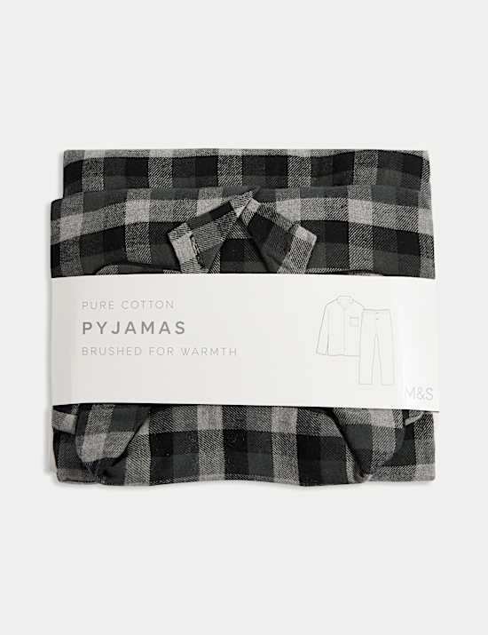 Brushed Cotton Checked Pyjama Set