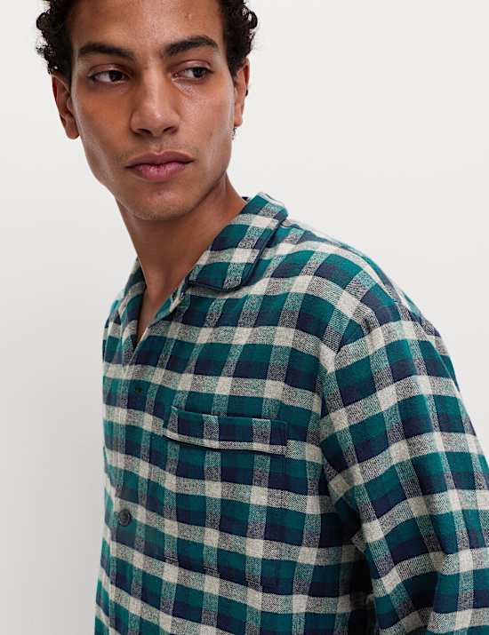 Brushed Cotton Checked Pyjama Set