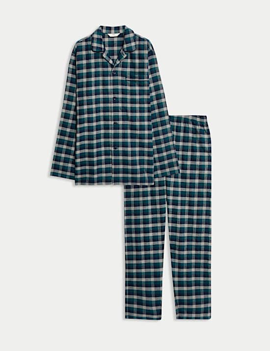 Brushed Cotton Checked Pyjama Set