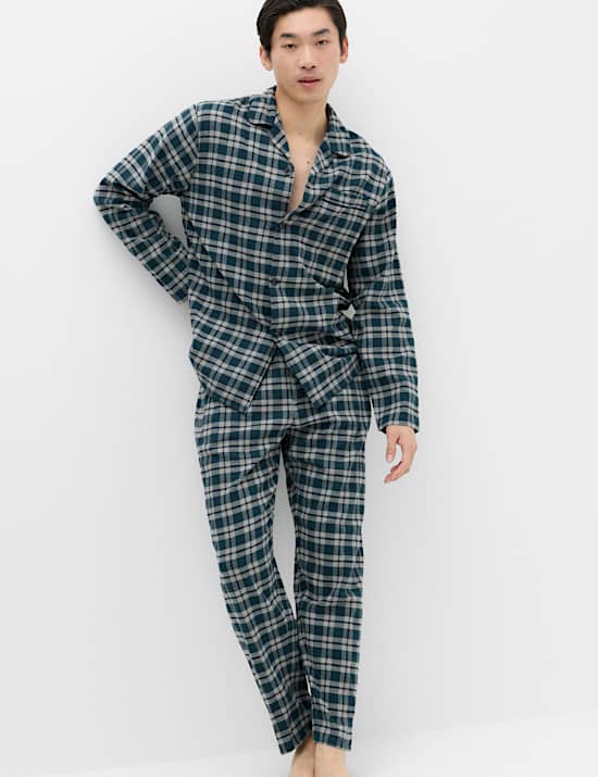 Brushed Cotton Checked Pyjama Set