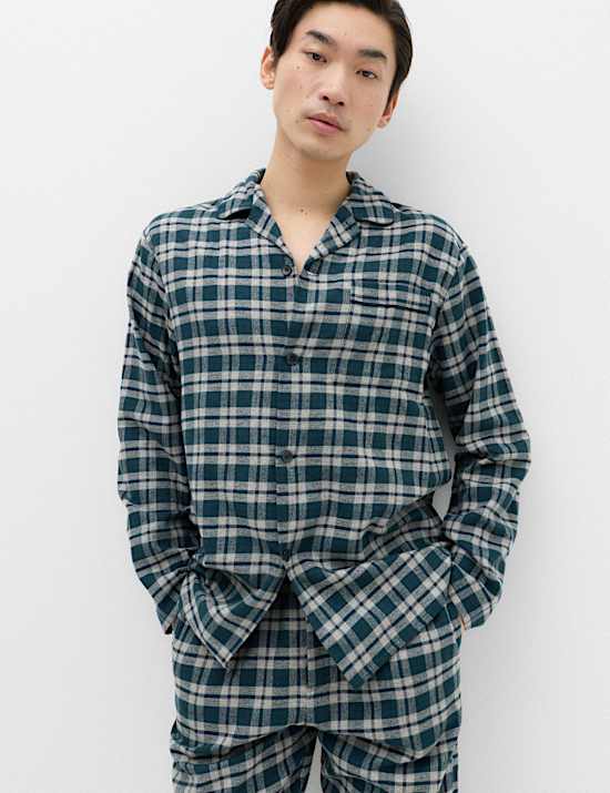 Brushed Cotton Checked Pyjama Set