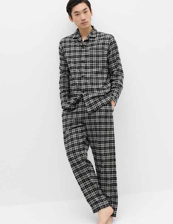 Brushed Cotton Checked Pyjama Set