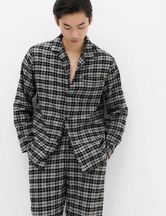 Brushed Cotton Checked Pyjama Set