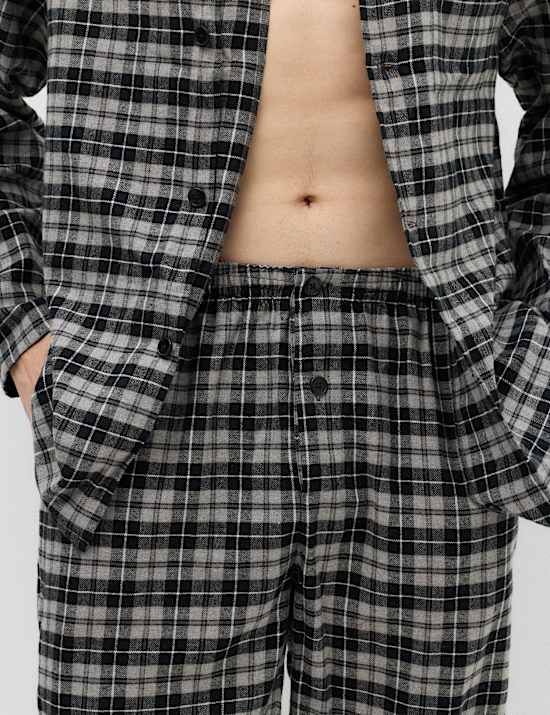 Brushed Cotton Checked Pyjama Set