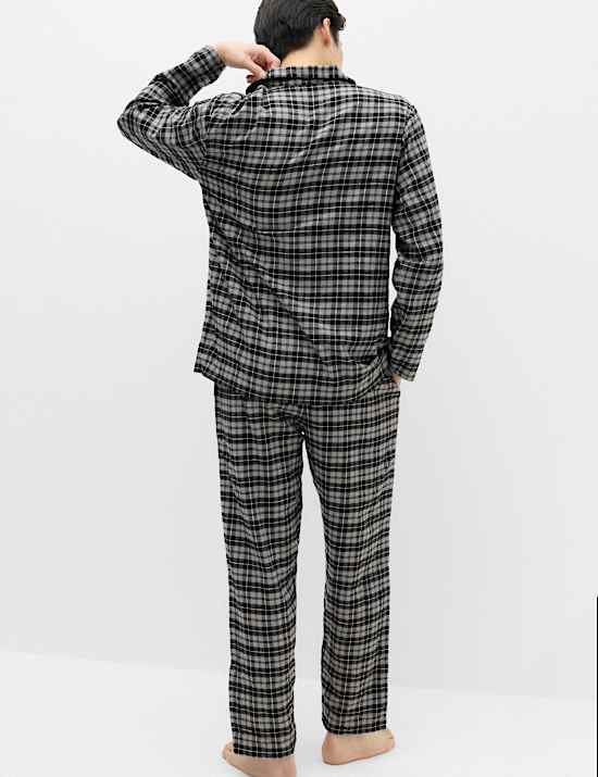 Brushed Cotton Checked Pyjama Set