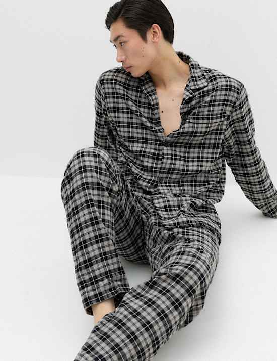 Brushed Cotton Checked Pyjama Set