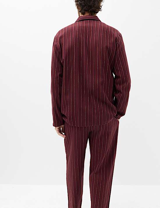 Brushed Cotton Striped Pyjama Set