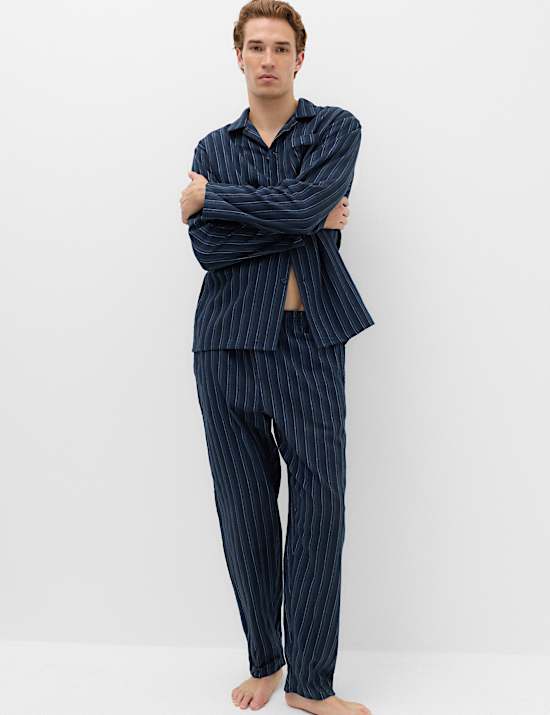 Brushed Cotton Striped Pyjama Set