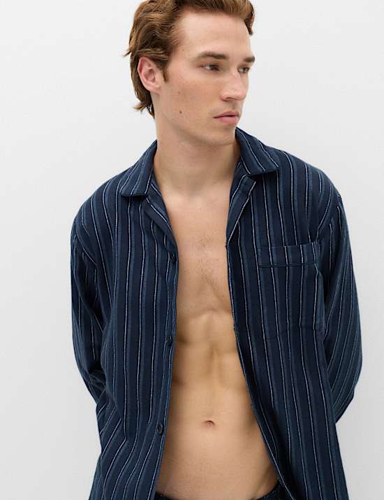 Brushed Cotton Striped Pyjama Set