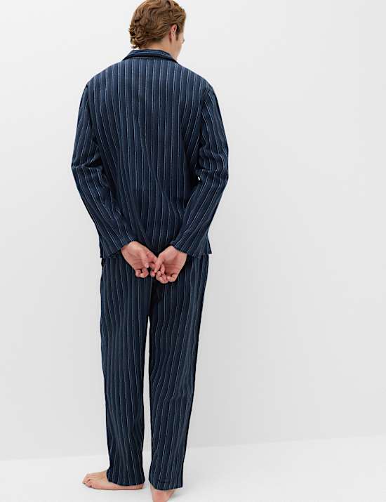 Brushed Cotton Striped Pyjama Set