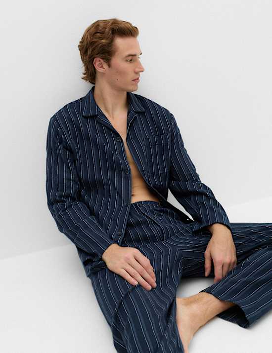 Brushed Cotton Striped Pyjama Set