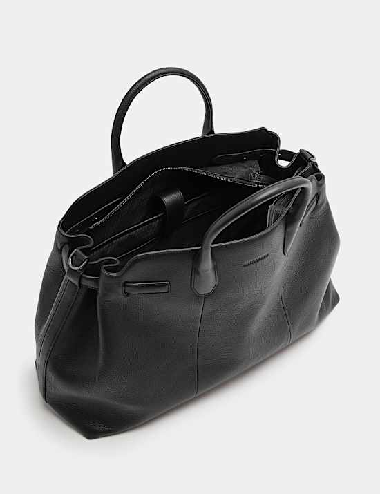 Leather Pebble Grain Weekend Bag