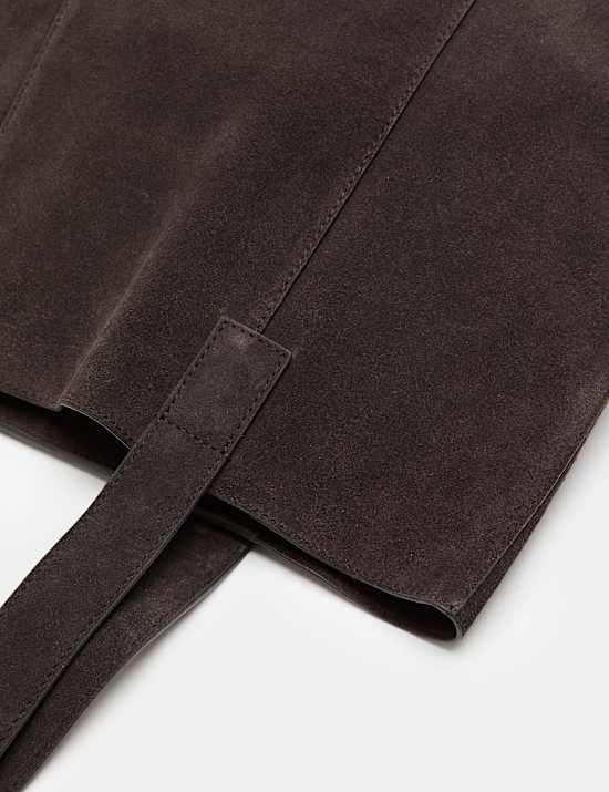 Premium Suede Zip Around Tote Bag