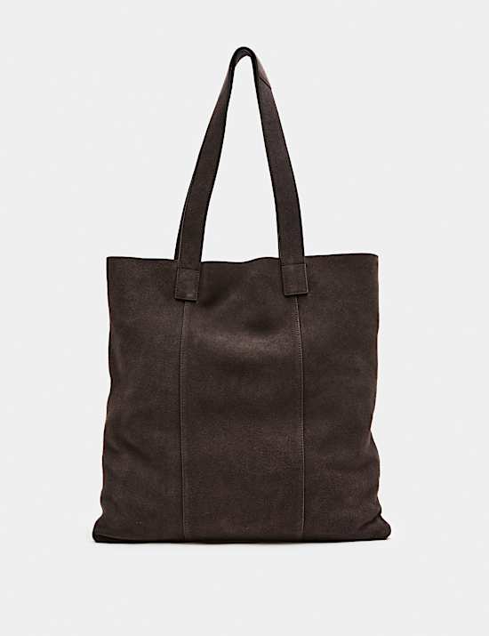 Premium Suede Zip Around Tote Bag