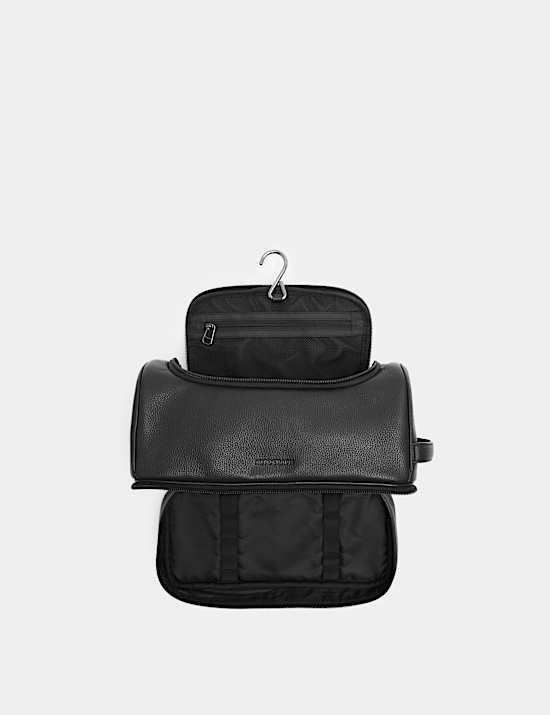 Leather Zip Washbag