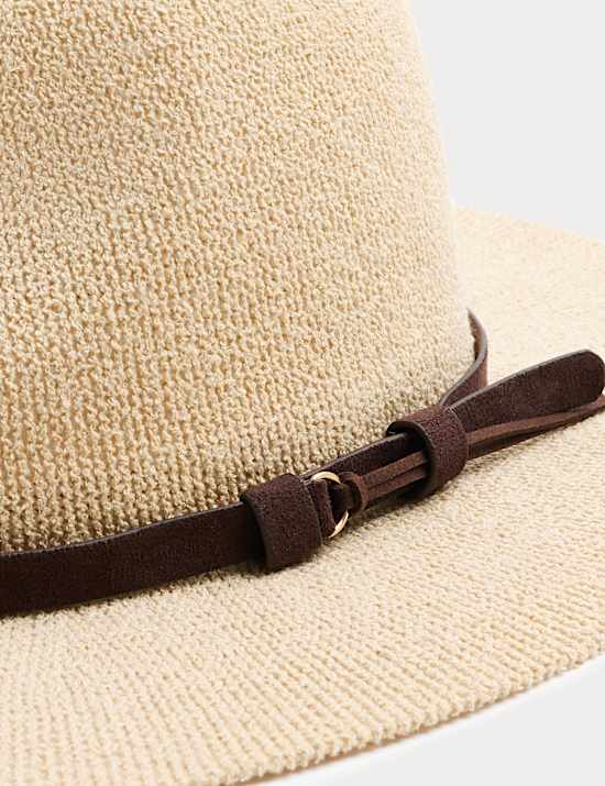 Knitted Broad Brim Hat