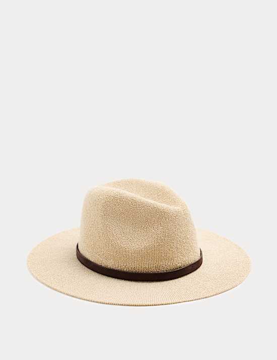 Knitted Broad Brim Hat