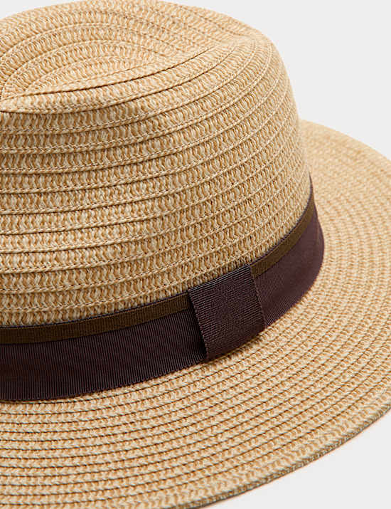 Textured Packable Broad Brim Hat
