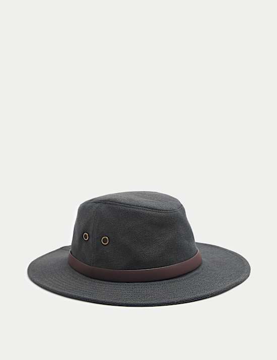 Pure Cotton Canvas Broad Brim Hat