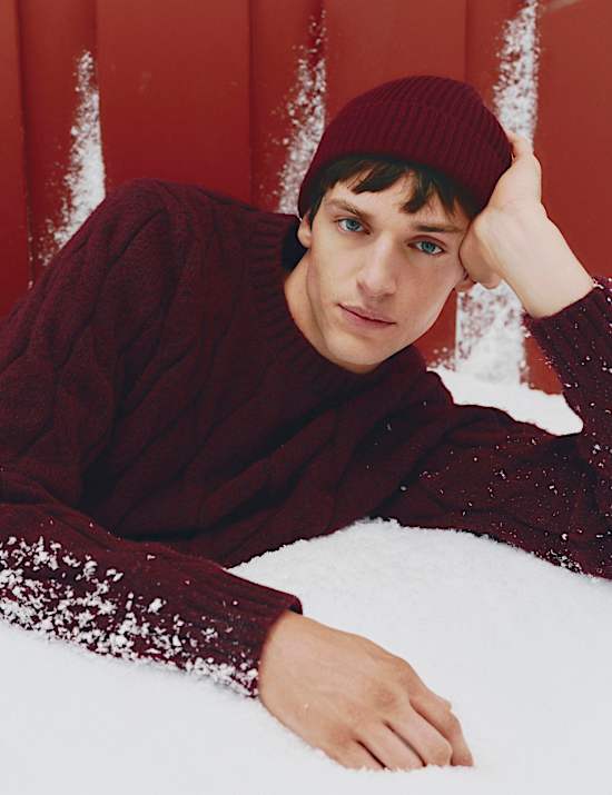 Ribbed Knitted Beanie Hat