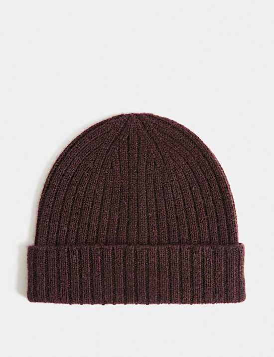 Pure Cashmere Knitted Beanie Hat