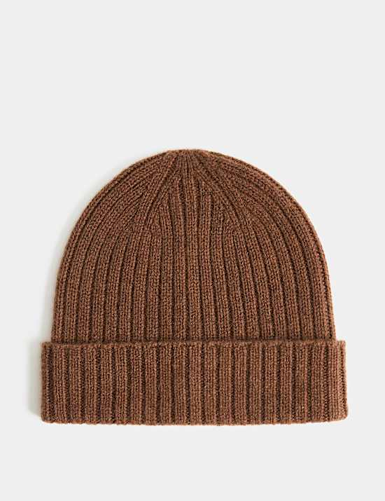 Pure Cashmere Knitted Beanie Hat