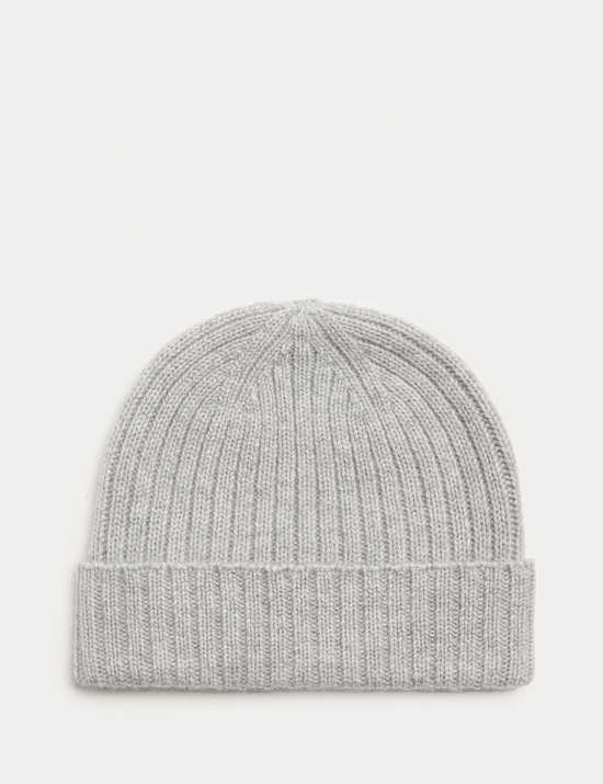 Pure Cashmere Knitted Beanie Hat