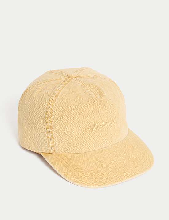 Pure Cotton Slogan Baseball Cap