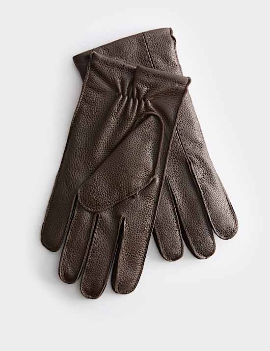 Leather Cashmere Lined Gloves