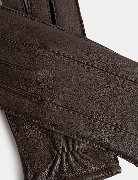 Leather Cashmere Lined Gloves