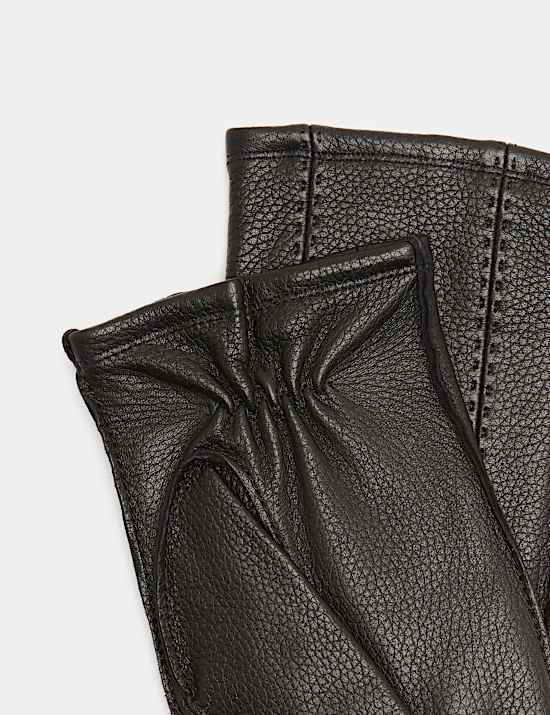 Leather Cashmere Lined Gloves