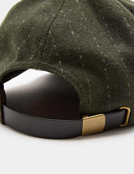 Wool Blend Striped Baseball Cap