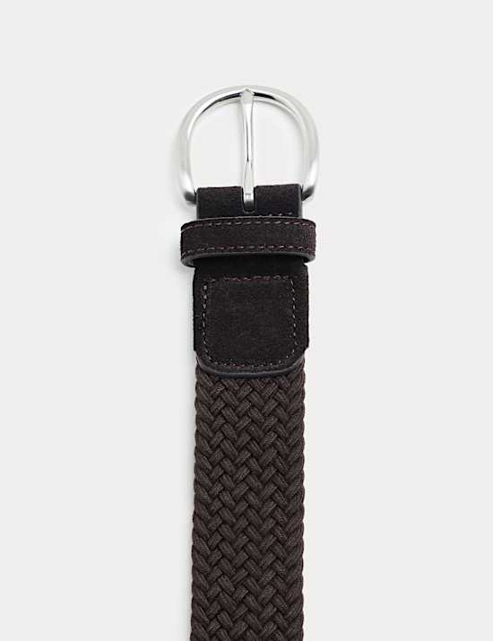 Suede Stretch Web Woven Belt