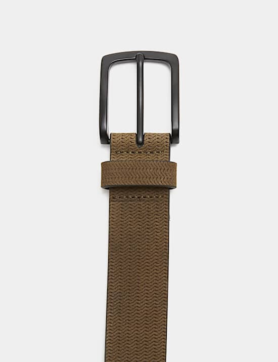 Textured Leather Belt