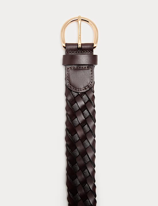 Leather Plaited Belt