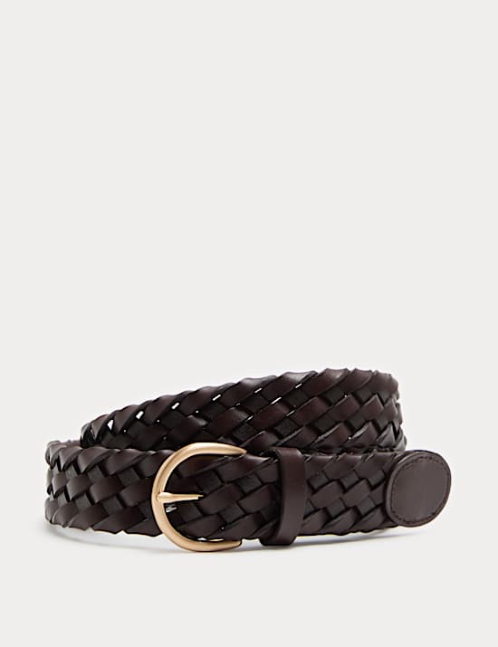 Leather Plaited Belt