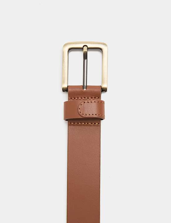 Leather Stitch Detail Belt