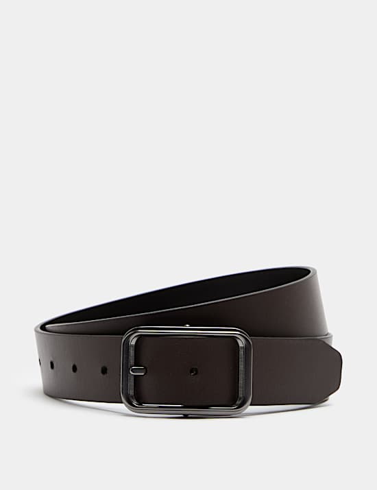 Leather Reversible Buckle Belt