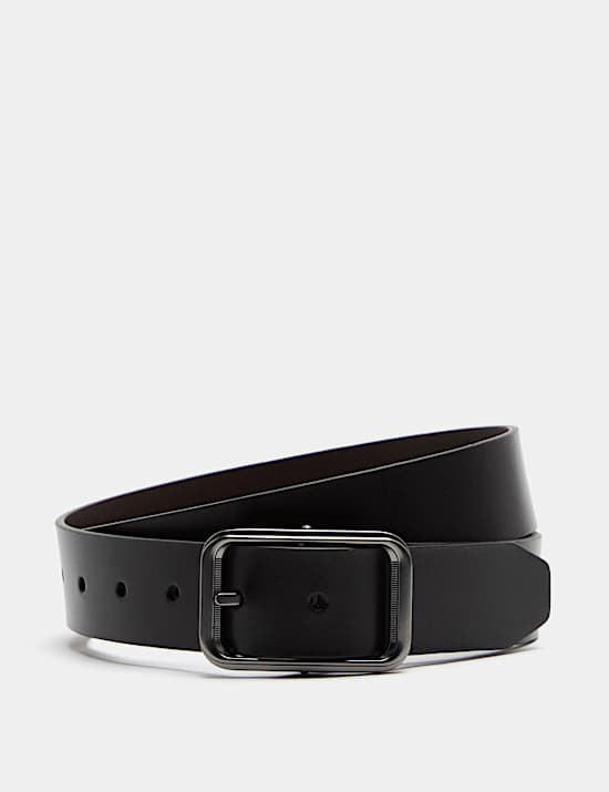 Leather Reversible Buckle Belt
