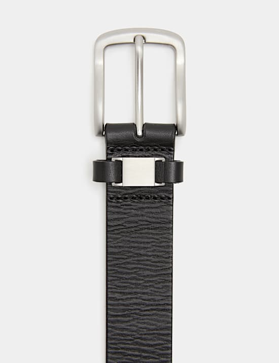 Leather Textured Buckle Belt