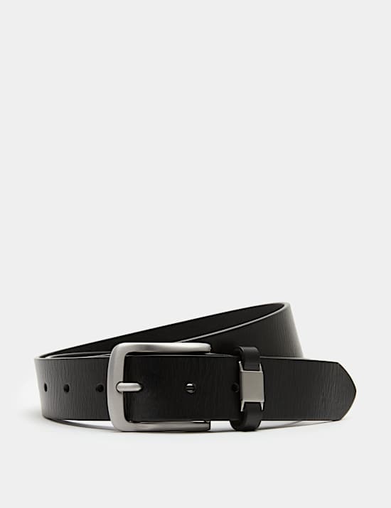 Leather Textured Buckle Belt