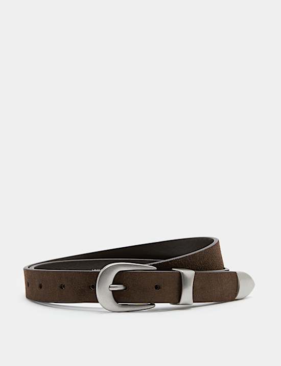 Suede Buckle Belt