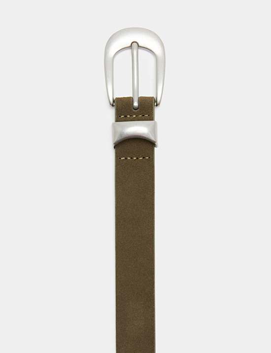 Suede Buckle Belt