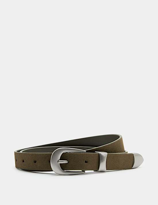 Suede Buckle Belt