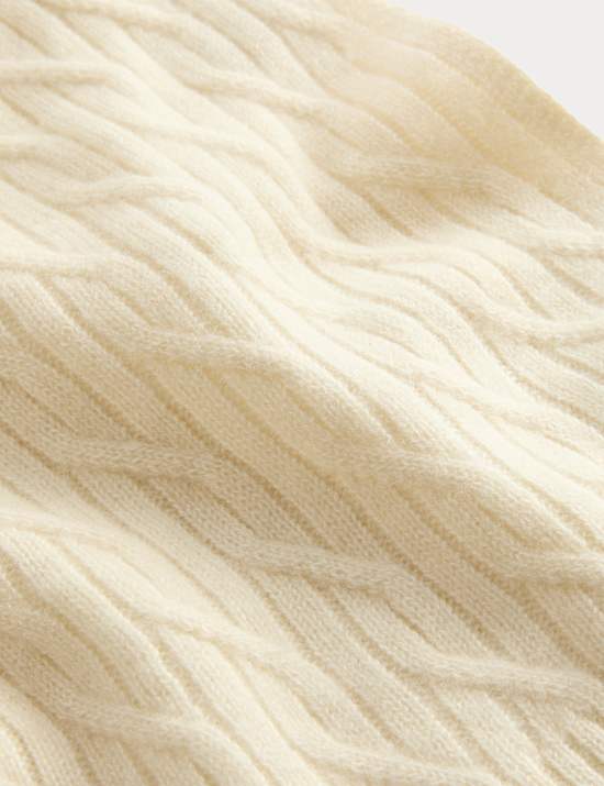 Sjaal van zuiver kasjmier met kabelsteek