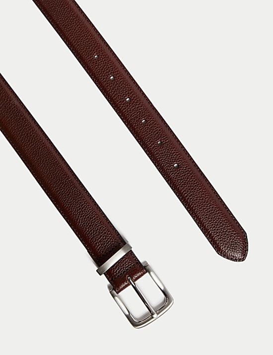 Ceinture en cuir texturée