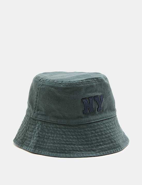 Pure Cotton NY Embroidered Bucket Hat