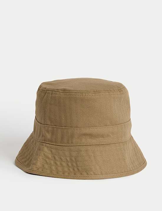 Pure Cotton Herringbone Bucket Hat